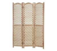 Homestyle4u Paravent 3 panneaux bois - Beige