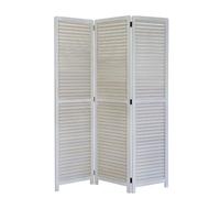 Homestyle4u Paravent 3 panneaux - Gris