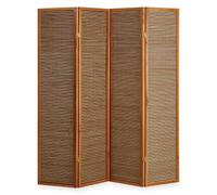 Homestyle4u Paravent bambou 4 panneaux - Beige