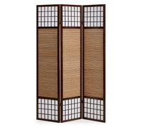 Homestyle4u Paravent bois 3 panneaux - Beige