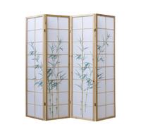 Homestyle4u Paravent intérieur bambou - Marron