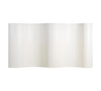 Homestyle4u Paravent séparateur de pièce, en bambou, blanc, 145 cm de haut, forme ondulée, enroulable, intérieur, brise-vue, cloison de séparation | article 3141