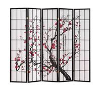 Paravent 5 pans shoji cerisier