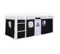 Homestyle4u Rideau de lit mezzanine - Noir