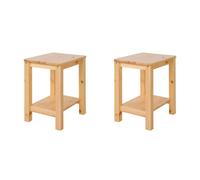 Homestyle4u Set de 2 tabourets de table – pin massif
