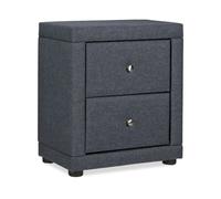 Table de chevet chambre 2 tiroirs gris