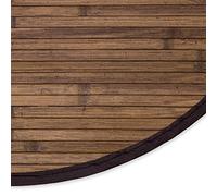 Homestyle4u Tapis bambou 200 - Ø200 cm - Marron