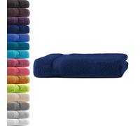 Hometex Premium Textiles 1x Serviette de Bain | Marine | 100% Coton éponge | ÖKO-TEX Standard | Qualité supérieure 500 g/m²