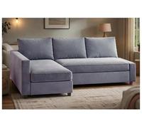 HomeTown Market Housse de canapé Uniquement. Housse de canapé Friheten résistante, Housse de lit d'angle Compatible for IKEA Friheten. (Velours Gris Droit Plus Long)