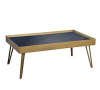 HomeTrends4You Tom 3 Table Basse en métal Noir/doré 100 x 39 x 60 cm