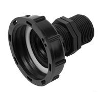 HomeVortex Adaptateur de conteneur IBC S60 x 6 avec bouchon à filetage externe, couvercle de 2,5 cm pour réservoir d'eau, raccord de sortie en plastique avec joint amélioré pour irrigation de jardin