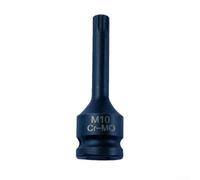 HomeVortex Adaptateur de douille 1/2", manchon d'extension CR-MO 12 points de 3" pour boulons hexagonaux M5-M19, compatible avec clé électrique et cliquet pour réparation automobile et (M10)
