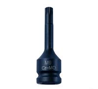HomeVortex Adaptateur de douille 1/2", manchon d'extension CR-MO 12 points de 3" pour boulons hexagonaux M5-M19, compatible avec clé électrique et cliquet pour réparation automobile et (M9)