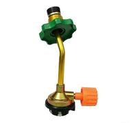 HomeVortex Adaptateur de recharge de gaz butane, avec interrupteur marche/arrêt, connecteur de valve de gonflage de cylindre de camping, pour réservoirs de réchaud d'extérieur, construction en alliage