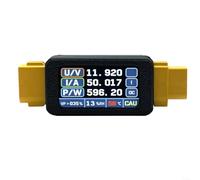 HomeVortex Ampèremètre bidirectionnel 5-34 V 30 A pour XT60, compteur de puissance CC avec écran couleur de 1,44", testeur de courant de crête 80 A pour charge/décharge de batterie RC