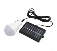 HomeVortex Ampoule LED solaire 15 W, avec câble de 3,5 m, lampe suspendue rechargeable 1600 mAh, IP55, étanche, portable, pour camping, pêche, tente et jardin