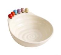 HomeVortex Assiette de service à fruits moderne avec fentes pour fourchette intégrées, bol à goûter en polypropylène au design géométrique pour la maison, la cuisine, le bar, plat à large ouverture