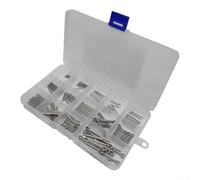 HomeVortex Assortiment de 150 goupilles fendues en acier inoxydable 304, M1 M1,5 M2 M2,5 pour ensemble de broches fendues M3, pour fixation mécanique, kit de matériel résistant à la rouille, avec