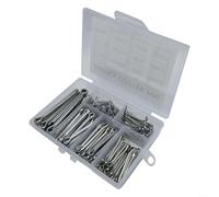HomeVortex Assortiment de 260 épingles fendues M1-M5 en acier inoxydable 304, avec boîte de rangement, pour réparation de jardin de machines automobiles