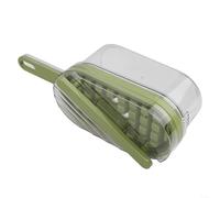 HomeVortex Bac à glaçons avec couvercle et poubelle, presse à 64 grilles pour libérer la machine à glaçons empilable, récipient de rangement étanche pour boissons et café (vert)