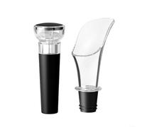 HomeVortex Bec verseur aérateur de vin avec bouchon à vide | Bec verseur anti-goutte pour vin rouge et blanc, ensemble d'accessoires de décanteur en plastique pour cadeau