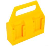HomeVortex Boîte de rangement pour piles jaune, organiseur portable à 4 emplacements, pour piles AA, AAA, C, D, support en plastique PP peu encombrant, avec compartiments sécurisés, pour la maison, le