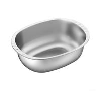 HomeVortex Bol mélangeur en acier inoxydable, design profond épais pour pétrir la pâte, laver les légumes, capacité de 2,3 kg, compatible électromagnétique, 34 x 25 x 11 cm