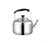 HomeVortex Bouilloire sifflante en acier inoxydable épais de 4,5 L, chaudière à eau pour plaques de cuisson à gaz et à induction, poignée résistante à la chaleur, bec verseur anti-goutte (4,5 l)