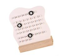 HomeVortex Calendrier de bureau moderne et minimaliste en bois ABS et bois pour décoration de bureau à domicile, compact 17 x 15 cm, idée créative en crème ou noir (couleur crème)