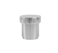 HomeVortex Col de remplissage de réservoir de carburant soudé en aluminium, avec bouchon de 3,8 cm M48 x 2,5, joint torique fileté, col rond robuste pour réservoirs d'huile, d'eau et de gaz, argenté