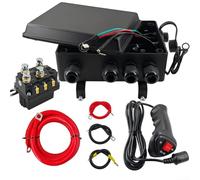 HomeVortex Contacteur solénoïde de treuil robuste 12 V 500 A pour kit de relais, avec boîtier de commande et contrôleur manuel, pour récupération tout-terrain de 3 628,7 à 9 071,8 kg