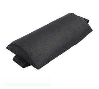 HomeVortex Coussin repose-tête pour chaises longues pliantes, confortable avec support de cou pour plage, terrasse, tissu Tessforest et mousse, accessoire d'extérieur portable noir, 35 x 15 x 6 cm