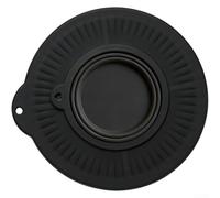 HomeVortex Couvercle de bol mélangeur en silicone anti-éclaboussures pour bols de 4,5 à 5 litres, design pliable pour protéger la pâte et le rangement, passe au lave-vaisselle, noir (A)