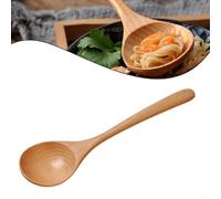 HomeVortex Cuillère en bois à long manche pour la cuisine, louche en bois massif pour soupe, ragoût, congrès et riz, ustensile de cuisine naturel avec finition lisse