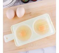 HomeVortex Cuiseur à œufs en plastique pour micro-ondes Blanc 23 x 10 x 4 | Plastique pour cuiseur vapeur pour pocher et frire, gadget de petit déjeuner rapide pour la cuisine à la maison