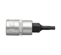 HomeVortex Douille étoile pour T8-T40, entraînement 1/4" pour embouts de tournevis Torx, embout en acier au chrome vanadium robuste pour réparation automobile en usine, usage domestique, noir argenté