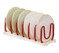 HomeVortex Égouttoir à vaisselle extensible, support vertical peu encombrant avec tiges réglables, rangement de cuisine robuste en polypropylène pour divers ustensiles de cuisine, 32 à 53 cm, blanc (B