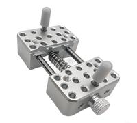 HomeVortex Étau de table, réglable pour mini perceuse à pince, alliage d'aluminium 6061 70 x 50 mm pour réparation de bijoux, montres, clip et outil de sculpture - Argent