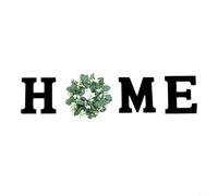HomeVortex Eucalyptus artificiel pour guirlande de feuilles, couronne en bois, moderne et minimaliste, décoration d'intérieur pour fête, mariage, Noël, décoration murale rustique, 25 x 23 cm