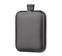 HomeVortex Flasque en acier inoxydable de 180 ml avec couvercle à visser anti-fuite pour whisky ou liqueur, format de poche compact pour homme, camping, randonnée ou événements sociaux, design