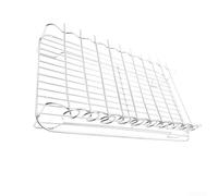 HomeVortex Grille de cuisson double couche en acier inoxydable 32 x 19 x 7 cm Argenté Accessoire de barbecue pour camping, pique-nique, barbecue dans le jardin pour un nettoyage facile