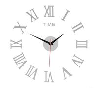 HomeVortex Horloge murale lumineuse à faire soi-même, miroir en acrylique silencieux pour surface, sans perforation, grand autocollant mural pour salon, chambre à coucher, décoration d'intérieur, 40