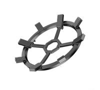 HomeVortex Housse de brûleur à gaz de 25 cm, support antidérapant pour petit wok à lait, support de sécurité pour cuisine en fer, noir