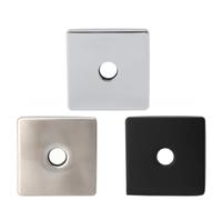 HomeVortex Housse de douche carrée 9 x 9 x 1 cm, acier inoxydable 304 | Bride décorative pour tuyau standard, couvercle de douche carré en acier inoxydable 304, cache mural autocollant