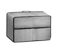 HomeVortex Housse de four à micro-ondes en nylon résistant à l'eau et à la poussière avec poche avant de rangement, pour intérieur rembourré doux, poignée supérieure, gris, pour appareils de 0,7 m³