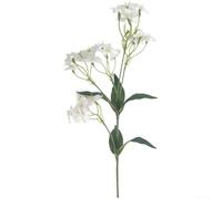 HomeVortex Œillet artificiel en soie et petites fleurs d'hortensia en relief, 52 cm, pour centres de table de mariage, décoration d'intérieur, accessoires de photographie, arrangements de vase (blanc)