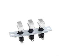 HomeVortex Interrupteur de chauffage électrique 3 touches 4 touches manuel pour chauffage spatial, accessoire de bouton tactile argenté, compact 10 x 2 x 4,5 cm, pour chauffage industriel jusqu'à (3)