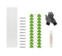 HomeVortex Kit de cerceaux de plantes de serre, cadre de tunnel de jardin réutilisable en fibre de verre pour parterre surélevé, housse de protection contre le gel, support pour légumes, fleurs