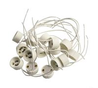 HomeVortex Lot de 15 connecteurs à douille GU10 en céramique avec fil de 150 mm pour spot encastré, support de lampe de plafond, ampoules halogènes LED