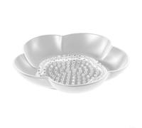 HomeVortex Lot de 2 bols à râpes transparents, avec moulin à ail manuel, plat à sauce transparent, pour sushis et condiments, outil de cuisine compact, pour la maison et le pique-nique
